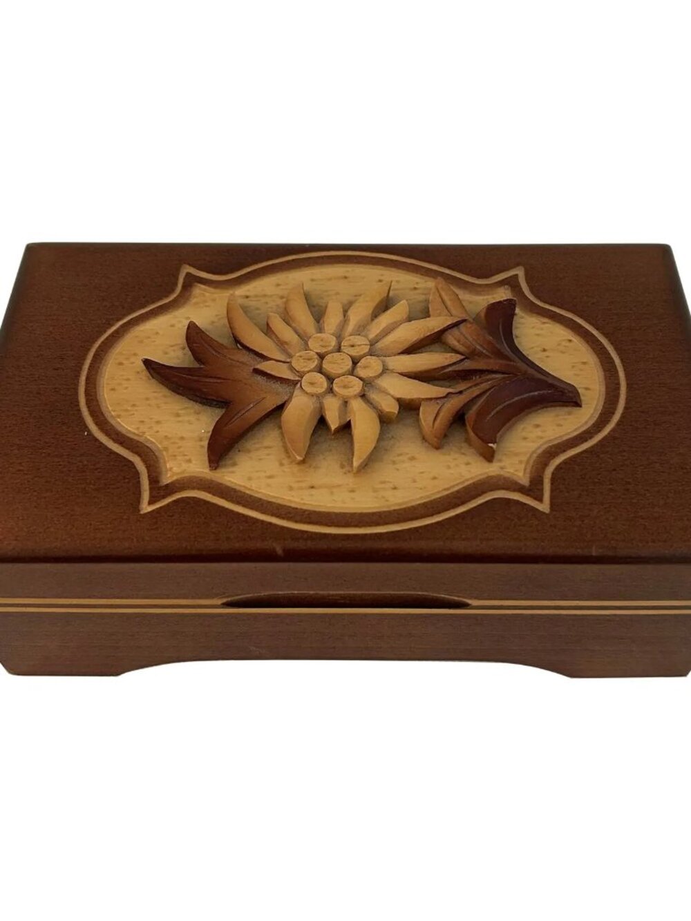Vintage Reuge Romance Swiss Wood Keepsake Music Box